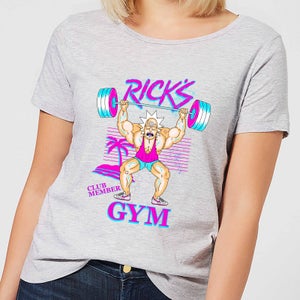 Rick and Morty Rick's Gym Dames T-shirt - Grijs