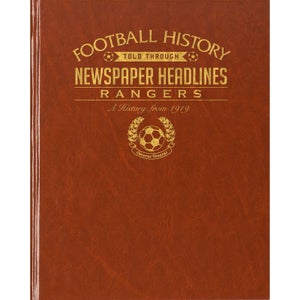 Rangers Newspaper Book - Brown Leatherette