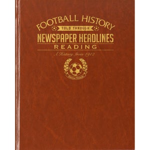 Reading Newspaper Book - Brown Leatherette