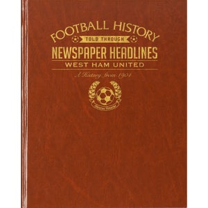 West Ham Newspaper Book - Brown Leatherette