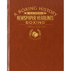 Boxing Newspaper Book - Brown Leatherette