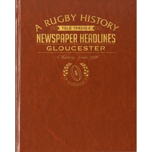 Gloucester Rugby Newspaper Book - Brown Leatherette
