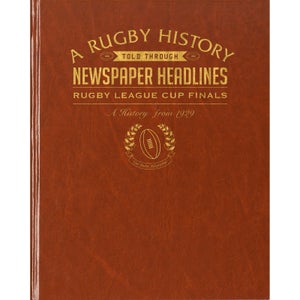 Challenge Cup Rugby Newspaper Book - Brown Leatherette