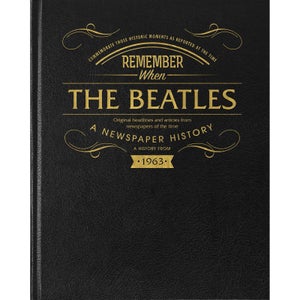 The Beatles Newspaper Book with Black Leather Cover