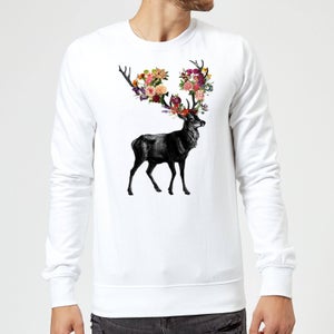 Tobias Fonseca Spring Itself Deer Floral Sweatshirt - White