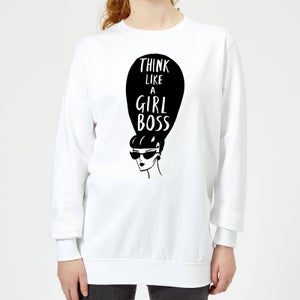 Think Like A Girl Boss Women's Sweatshirt - White