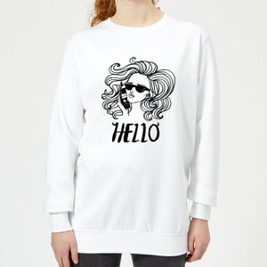 Rock On Ruby Hello Women's Sweatshirt - White