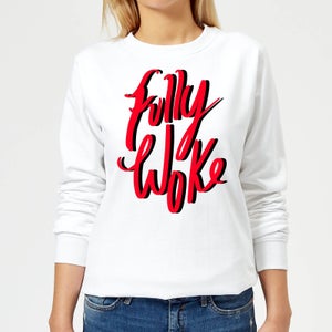 Rock On Ruby Fully Woke Women's Sweatshirt - White