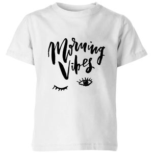 PlanetA444 Morning Vibes Kids' T-Shirt - White