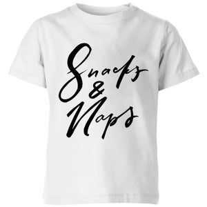 PlanetA444 Snacks and Naps Kids' T-Shirt - White