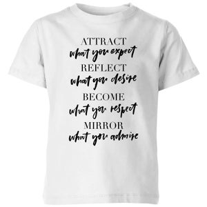 PlanetA444 Attract What You Expect Kids' T-Shirt - White