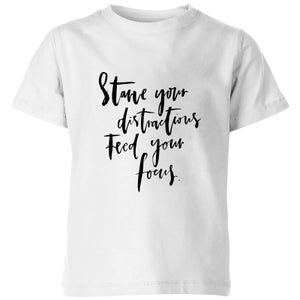 PlanetA444 Starve Your Distractions Kids' T-Shirt - White