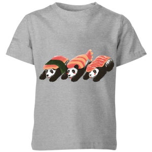 Tobias Fonseca Panda Sushi Kids' T-Shirt - Grey