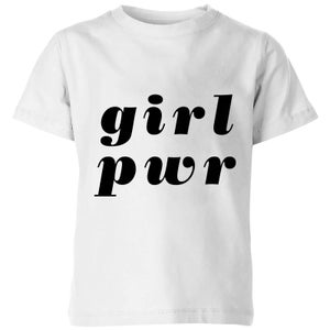 PlanetA444 Girl Pwr Kids' T-Shirt - White