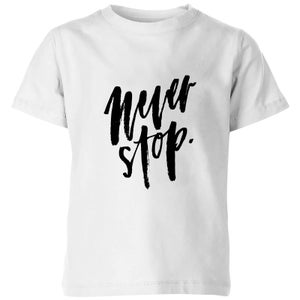 PlanetA444 Never Stop Kids' T-Shirt - White