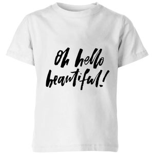 PlanetA444 Oh Hello Beautiful Kids' T-Shirt - White