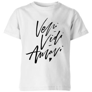 PlanetA444 Veni, Vidi, Amavi Kids' T-Shirt - White