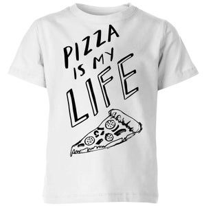 Rock On Ruby Pizza Is My Life Kids' T-Shirt - White
