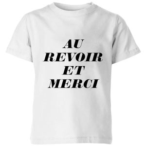 PlanetA444 Au Revoir Et Merci Kids' T-Shirt - White