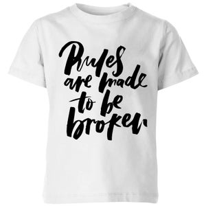 PlanetA444 Rules Are Made To Be Broken Kids' T-Shirt - White