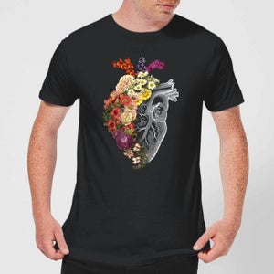 Tobias Fonseca Flower Heart Spring Men's T-Shirt - Black