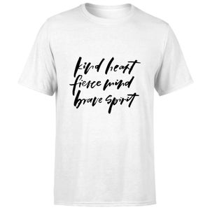 PlanetA444 Kind Heart, Fierce Mind, Brave Spirit Men's T-Shirt - White