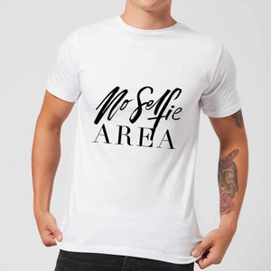 PlanetA444 No Selfie Area Men's T-Shirt - White