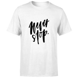PlanetA444 Never Stop Men's T-Shirt - White