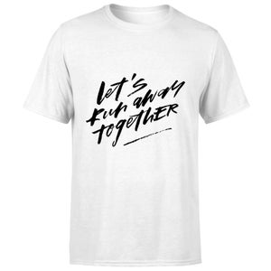 PlanetA444 Let' Run Away Together Men's T-Shirt - White