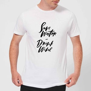 PlanetA444 Save Water, Drink Wine Men's T-Shirt - White