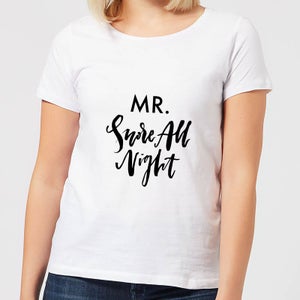 Mr. Snore All Night Women's T-Shirt - White