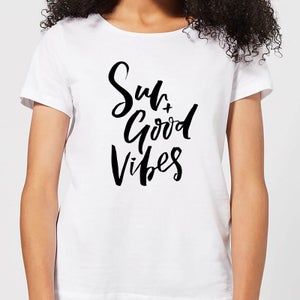Sun and Good Vibes Women's T-Shirt - White