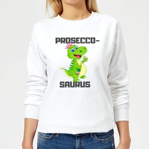 Be My Pretty Prosecco-Saurus Women's Sweatshirt - White