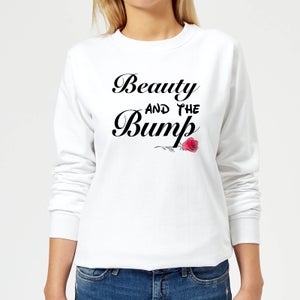 Big and Beautiful Beauty and The Bump Women's Sweatshirt - White