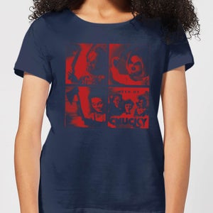 T-Shirt Chucky Family Photo - Blu Navy - Donna
