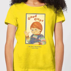Camiseta Chucky Good Guys Retro - Mujer - Amarillo