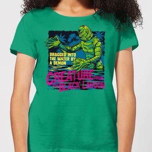 Universal Monsters Creature From The Black Lagoon Retro Women's T-Shirt - Kelly Green
