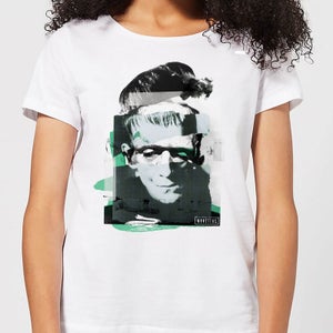 Camiseta Universal Monsters Frankenstein Collage - Mujer - Blanco