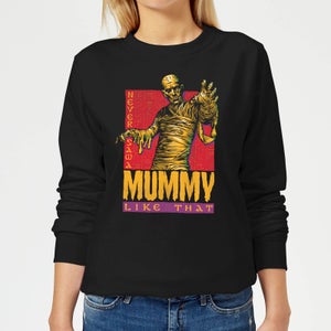 Universal Monsters Die Mumie Retro Damen Pullover - Schwarz