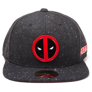 Marvel Deadpool Metal Badge Logo Snapback - Charcoal