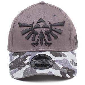 Nintendo The Legend of Zelda Tri-Force Logo Camouflage Cap - Grey