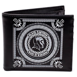 Marvel Black Panther Men's Made in Wakanda Bifold Wallet - Black