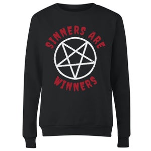 Sinners Are Winners Women's Sweatshirt - Black