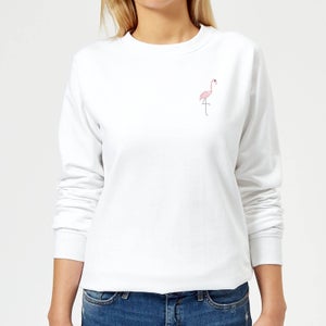 Flamingo Skeleton Women's Sweatshirt - White