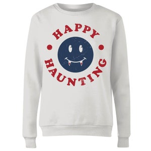 Happy Haunting Fang Women's Sweatshirt - White