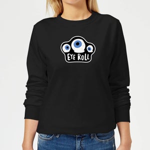 Eye Roll Women's Sweatshirt - Black
