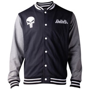Marvel The Punisher Men's Varsity Jacket - Black