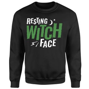 Resting Witch Face Sweatshirt - Black