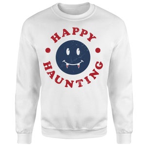Happy Haunting Fang Sweatshirt - White