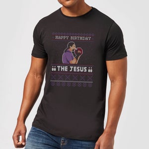 Camiseta Navideña El Gran Lebowski Happy Birthday The Jesus - Hombre - Negro
